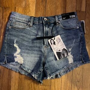 Kendall & Kylie Blue Distressed Jean Shorts